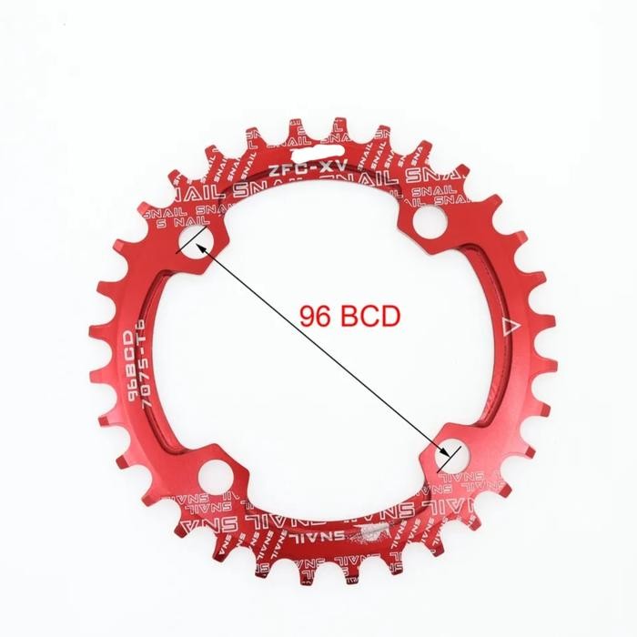 Snail Chainring 34T Bcd 96 Chain Ring Arm Crank Bcd96 32T Hitam