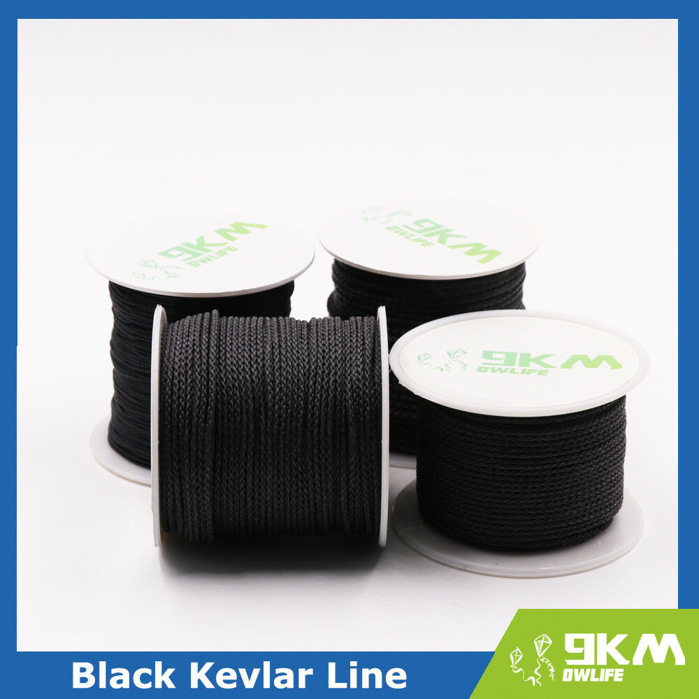 50Lbs-2000Lbs Black Kevlar Line Braided Fishing Assist Line High Tensile Strength Tactical Rope