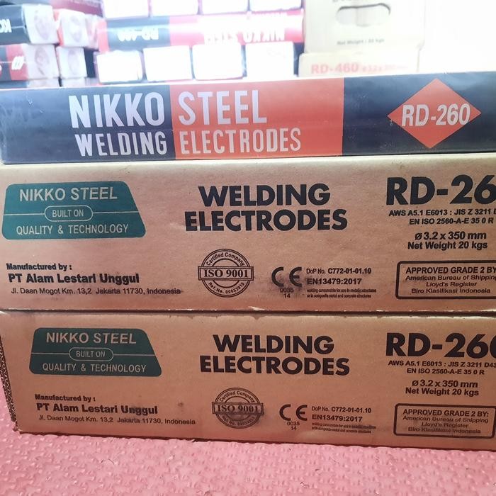 kawat las RD 260 3.2mm 3,2mm 32mm nikko steel RD260 3,2mm 32mm