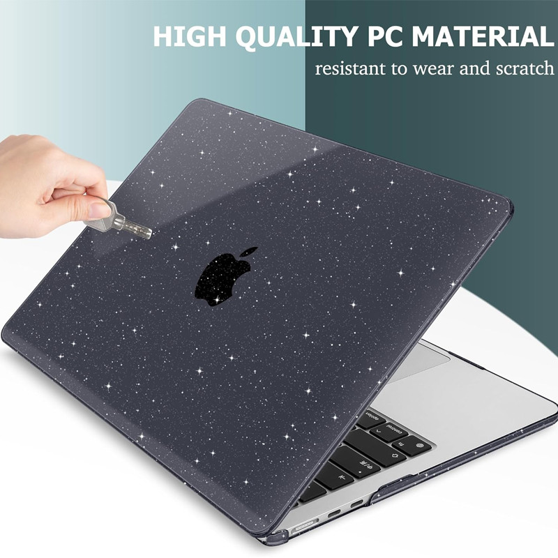Glitter Laptop Cover For 2025 Macbook Air 13.6 M4 Case Macbook Air 15 M4 Chip Case Macbook Pro 14 M4