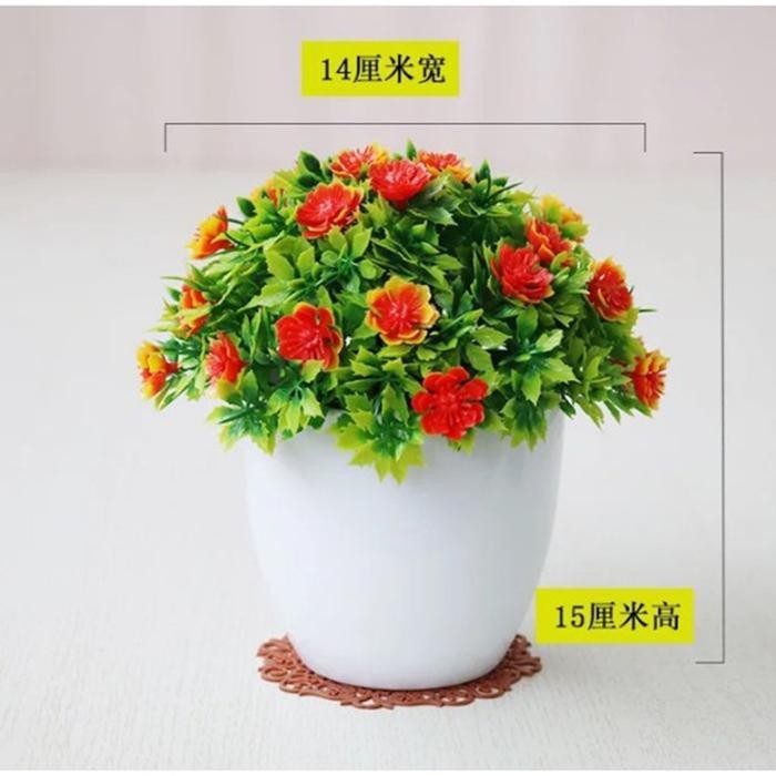 Bunga Bonsai Hias Plastik / Bunga Bonsai Hias Ruang Tamu bonsai plastik bonsai kecil / Tanaman Bunga