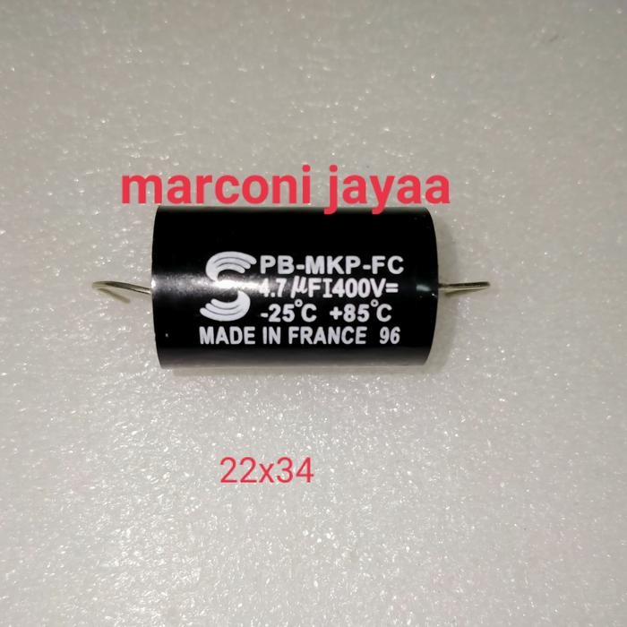 kapasitor mkp 4,7uf 400v solun axial 22x34