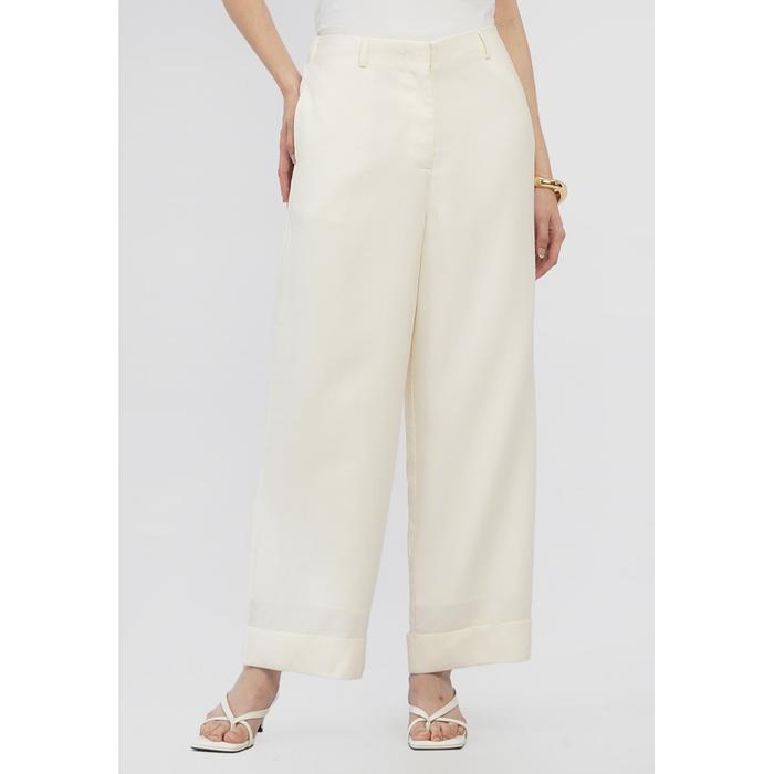 Et Cetera Loose Straight Fit Pants ECRU - ECRU, 6