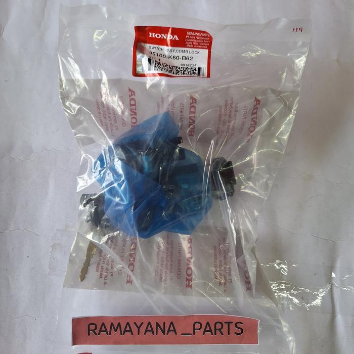 KUNCI KONTAK HONDA VARIO 125 ESP K60R 35100K60B62 OK.