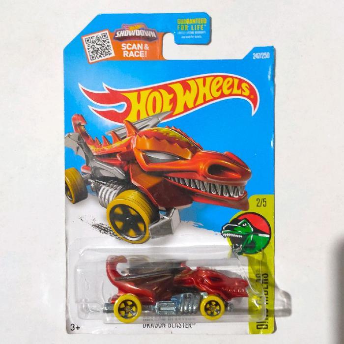 NEW HOTWHEELS HOT WHEELS DRAGON BLASTER MERAH TUA 2016 DINO RIDES RARE