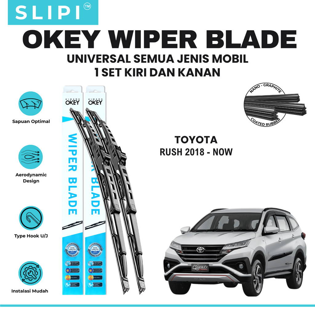 Wiper Toyota Rush 2018-Sekarang Konvensional Kaca Depan Mobil