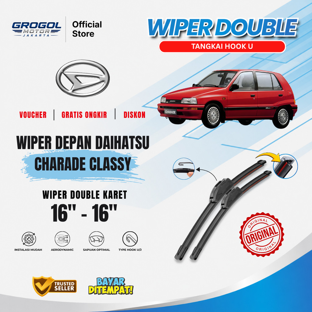 Wiper Daihatsu Charade Classy Dual Kaca Depan Mobil