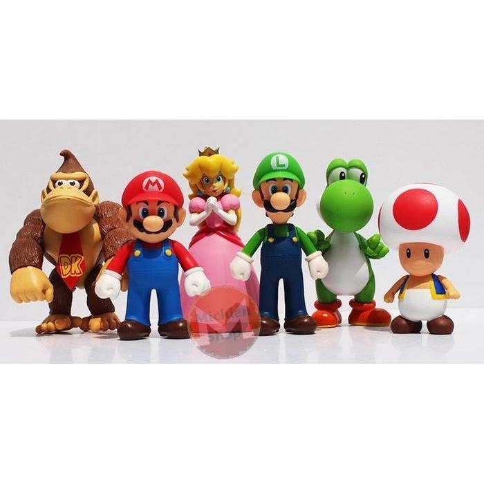 Action Figure Mario Bros Nintendo Toys Mainan