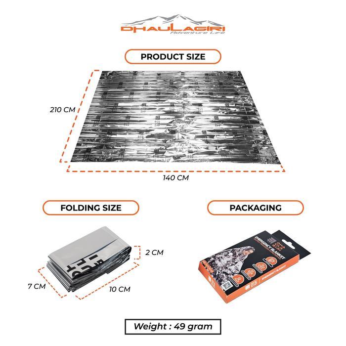 Dhaulagiri - Emeregncy Blanket - Emergency Blanket Silver - Selimut Darurat Emergency Blanket Silver