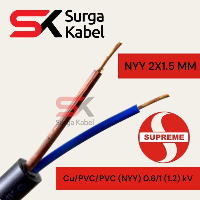 "New" NYY 2x1.5mm SUPREME/ KABEL KAWAT 2 x 1.5mm/ NYY 2x1,5mm/ NYY 2 x 1,5mm