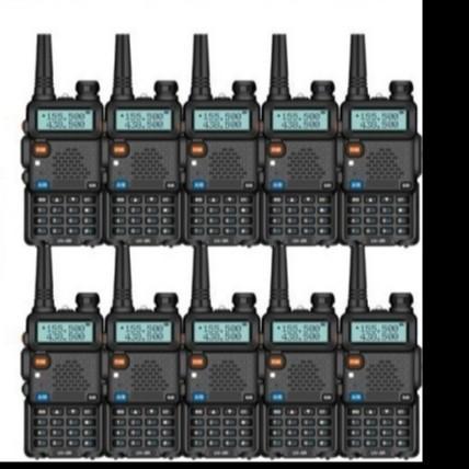 Paket HT 10 Unit UV-5R UV5R HT UV5R Handy Talky Walkie talkie