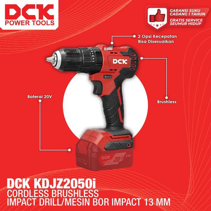 DCK KDJZ2050i Cordless Brushless Impact Drill / Mesin Bor Impact Baterai 13mm