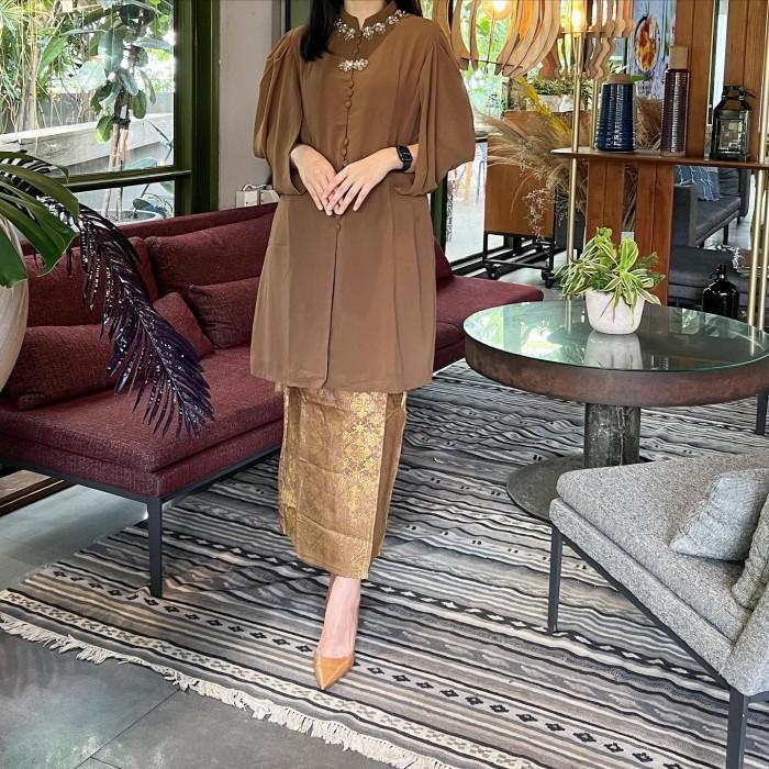 Lausboutique-Tunik Maisa-Seri 1222 (Hanya Tunik) - Cokelat, L