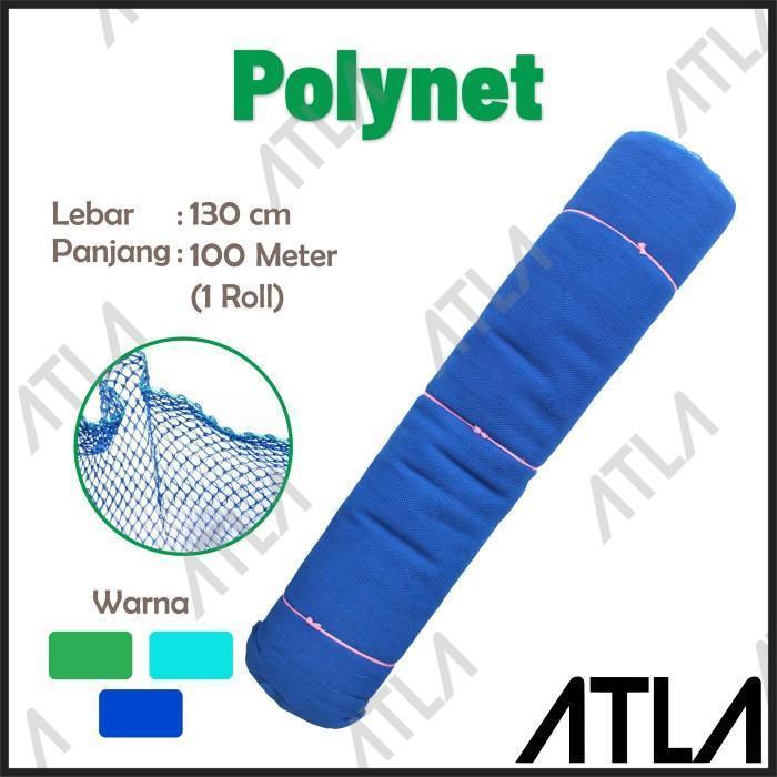 JARING POLYNET BIRU 1.3M ROLL PAGAR KOLAM PENEDUH TANAMAN GREEN HOUSE PROMO TERMURAH