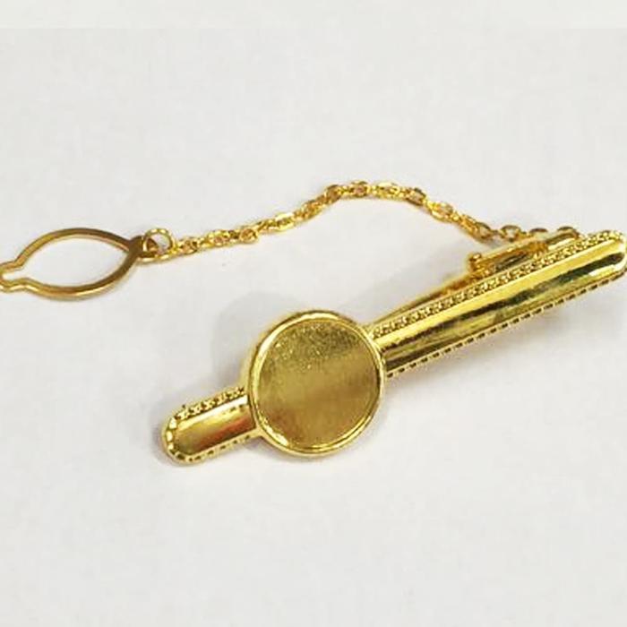 Jepitan Dasi Warna Emas - Pin dasi aksesori dasi warna gold