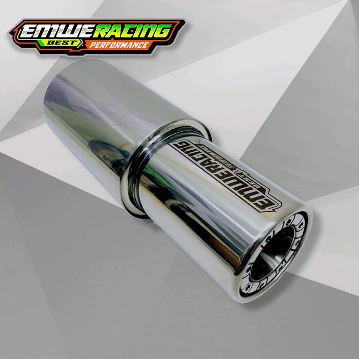 Diskon Knalpot Mobil Emwe Racing Gronel Sedet Bor Polos Full Stenlis Ngebas Adem Bulet Empuk Gahar
