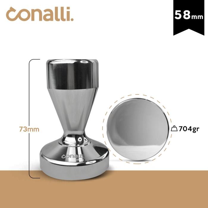 

CROMO TAMPER 58MM STAINLESS PENEKAN KOPI BARISTA COFFEE TAMPER CONALLI