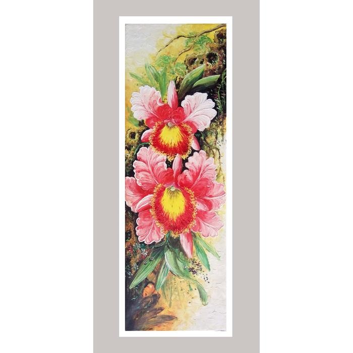 Bisa E-Katalog Lukisan Bunga Anggrek Timbul Bertekstur Mewah