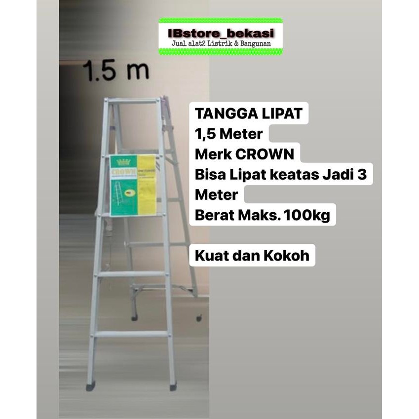 Tangga Lipat Alumunium Crown 1,5 Meter