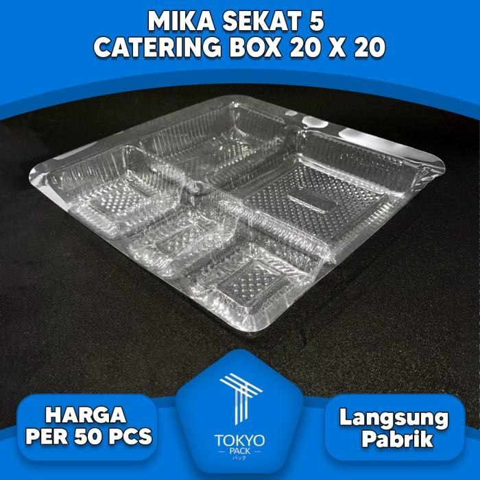 MIKA PLASTIK SEKAT 5 BOX NASI KATERING 20 / PER PCS PREMIUM