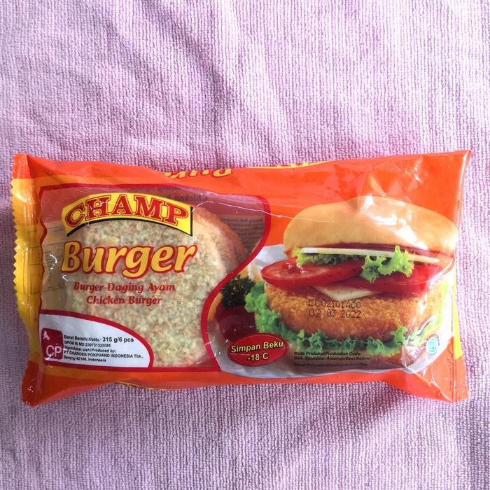 

Pilihan- Champ Burger Ayam 315Gr Isi 6/Frozen