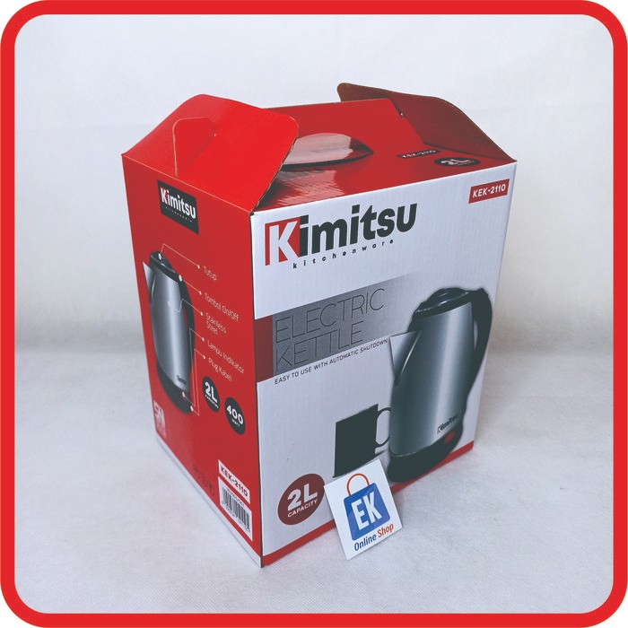 Teko Listrik Stainless KITSU KEK2110 Ketel Air Listrik Teko Air Listrik Ketel Listrik Teko Listrik