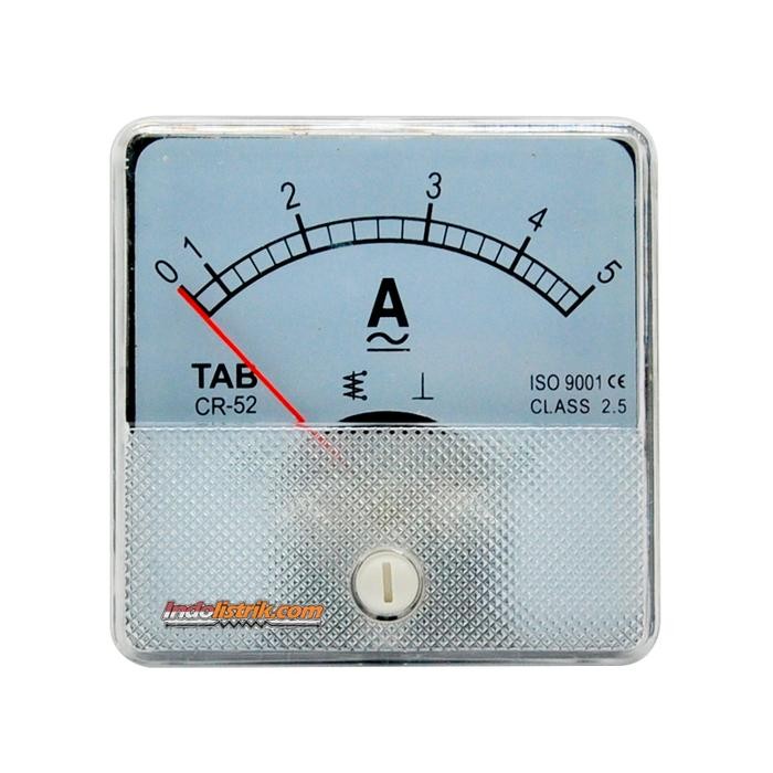 Ampere Meter Analog AC / DC 5 A CR52 Direct TAB