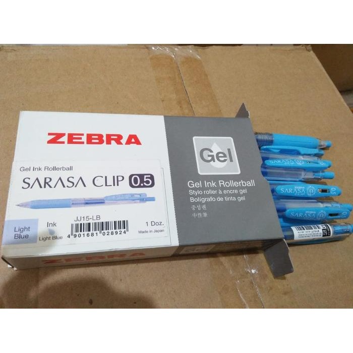 

Zebra Sarasa Clip JAPAN 0.5 Gel Ink Rollerball / Pulpen Gel Light Blue