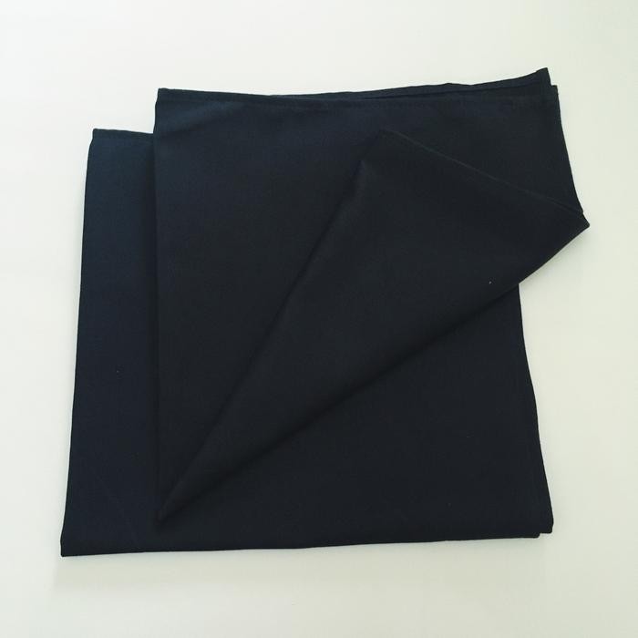 Pilihan- Damask Polos) Napkin / Serbet Katun Damask Hitam 50X50 Cm