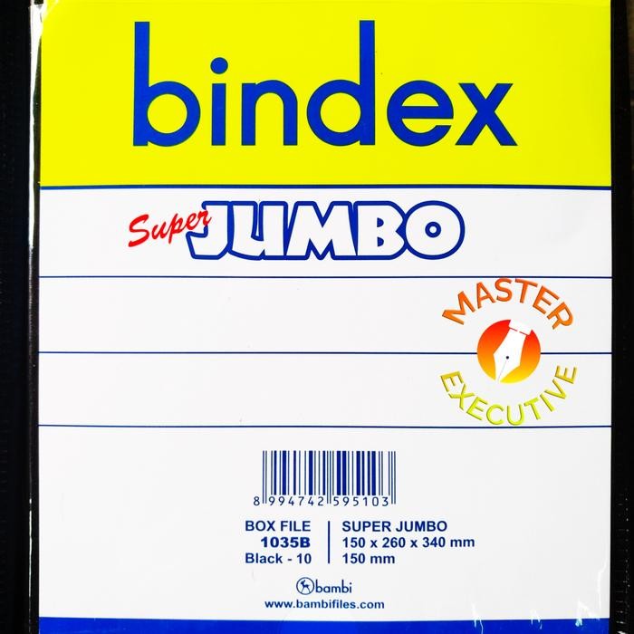 

BINDEX BOXFILE SUPER JUMBO HITAM / BIRU 1035B 150 X 260 X 340 MM