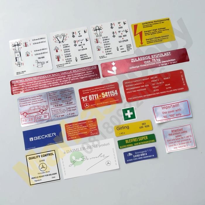 Sticker Mercedes W123 Set