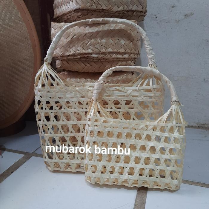 Tas anyaman bambu besar/tas hampers
