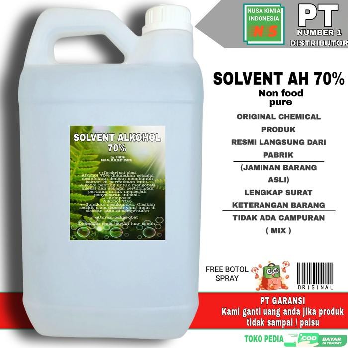 Pilihan- Alkohol 70% 5 Liter Ethanol / Alkohol 70% 5 Liter Pure Ethanol
