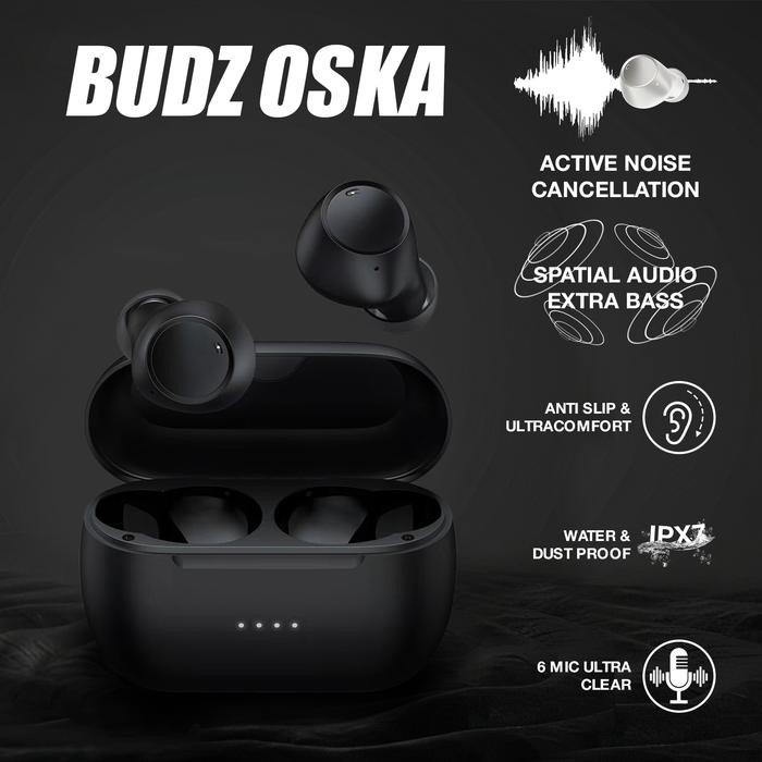 New Budz Oska Earphone Bluetooth Headset TWS APTX Gaming Wireless Bass