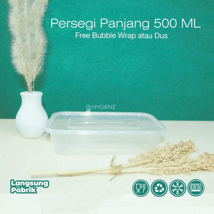 

THINWALL RECTANGLE 500 ML/KOTAK PLASTIK PER DUS ISI 500 PCS GROSIR