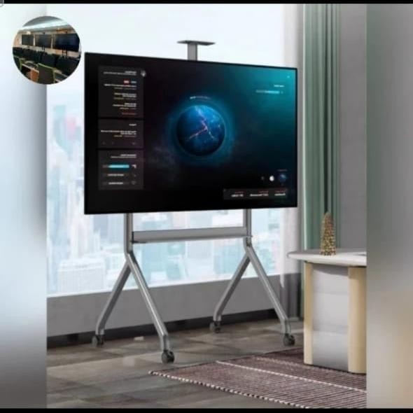 Ready Bracket stand Braket tv led monitor stand 60 _ 100 inch Roda