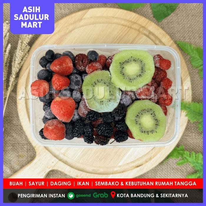 Pilihan- Mix Berries Dan Kiwi Beku 500G - Promo Buah Frozen Campur