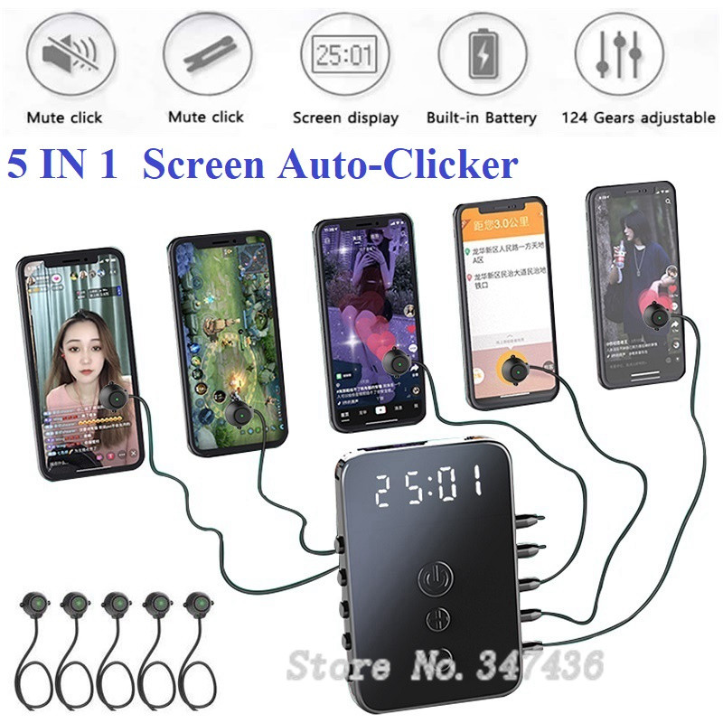 Mute Phone Screen Auto Clicker Connection Point Grabber Device
