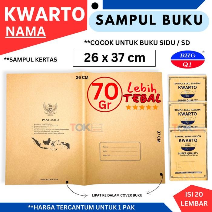 

New Sampul Buku Coklat Ukuran KUARTO Nama isi 20lbr