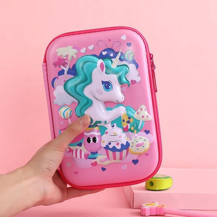 

OJ Kotak Pensil Anak 3D/ Pencil Case Anak Karakter Timbul PC7/ kotak pensil kuda Poni