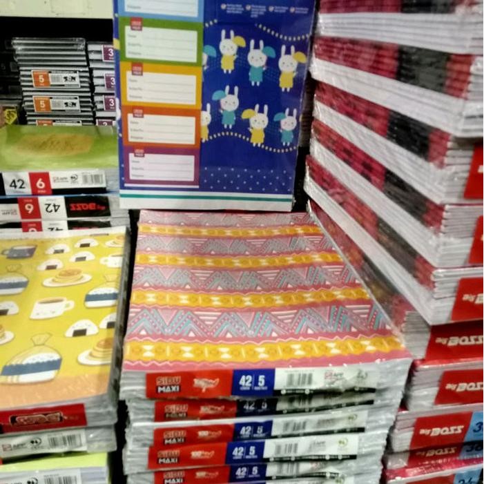 

OJ 5 PCS BUKU TULIS SIDU MAXI BOXY UKURAN B5 ISI 42 LEMBAR RANDOM