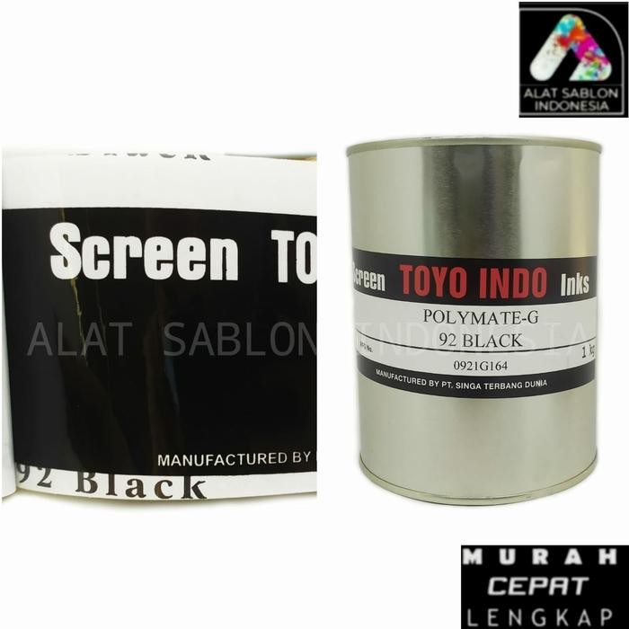 

New TINTA TOYO POLYMATE BLACK G92 HITAM TINTA SABLON PLASTIK 1kg