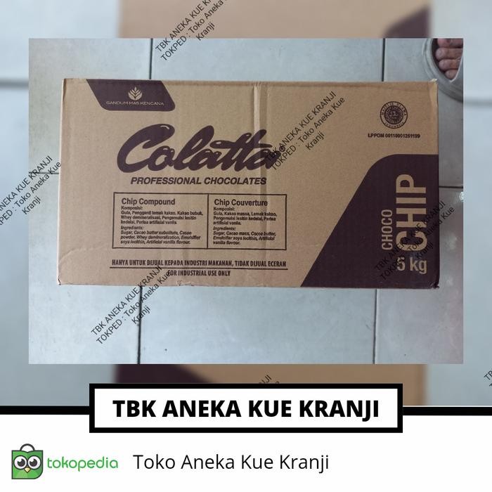 

Stok Baru colatta choco chip 5 kg dus chips cokelat muncung karton
