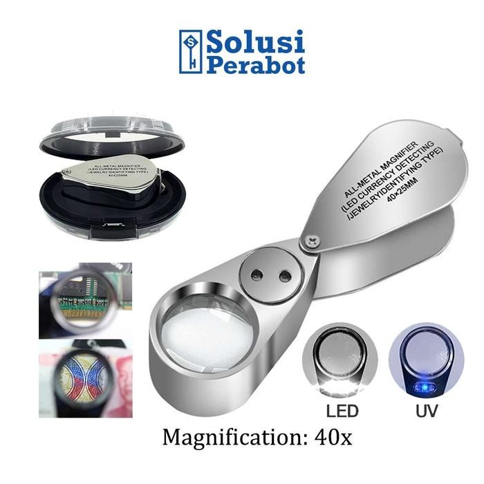 

SALE Kaca Pembesar Geologi LED UV 40x AB76 SP / Perhiasan Batuan