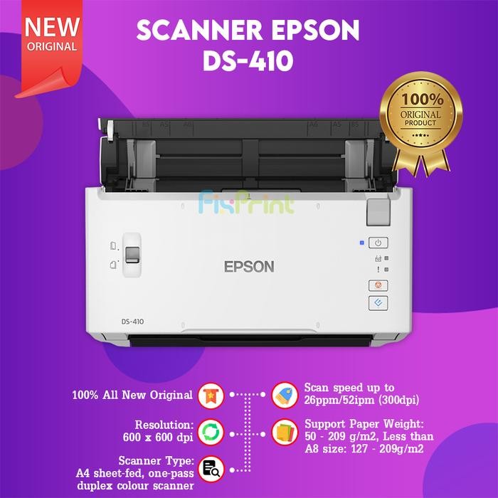 Pilihan- Scanner Epson Ds-410 Epson Ds410 Scan Upto A3 Stitch Garansi Resmi