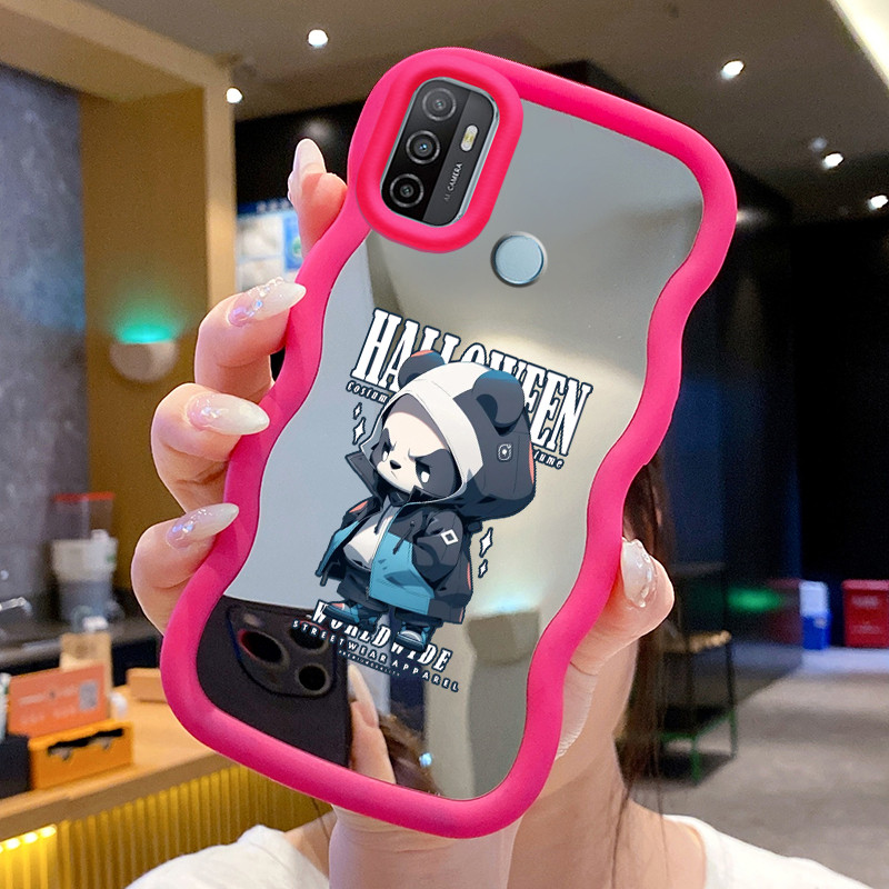 Casing Untuk OPPO A53 2020 A33 2020 A53s A32 A11s Case Casing Panda kecil Pola HP Cesing Macaron Kas