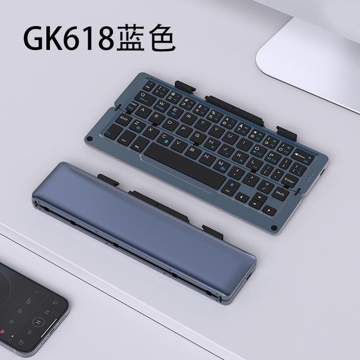Keyboard Lipat Panjang Bluetooth Wireless/ Keyboard Lipat Panjang With Phone Holder / Keyboard Lipat