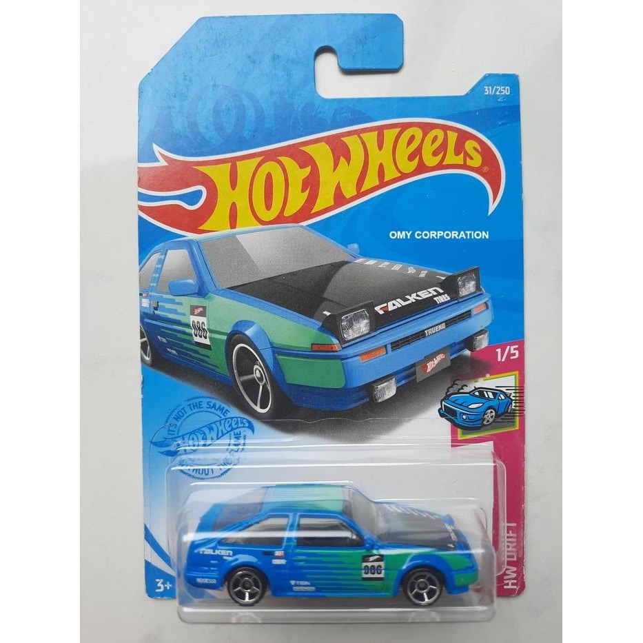 Pilihan- Hot Wheels Toyota Ae86 Sprinter Trueno Falken Biru Hot Wheels Sprinter Trueno Ae86