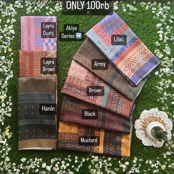 Pilihan- Journey Hijab Motif Baru Akiya Hanin 100% Ori Cantik Mewah Nyaman Voal Muslim Square