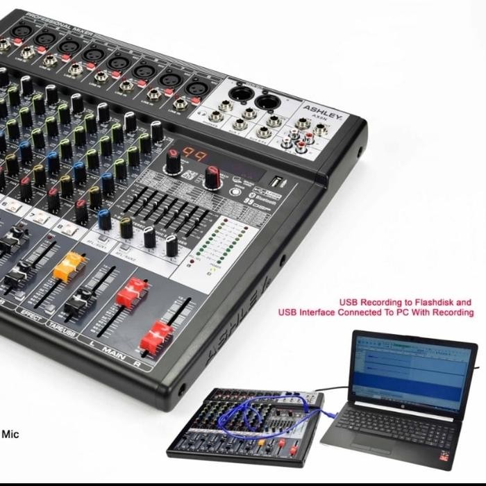 Mixer Ashley AX8N 8 Channel Usb Bluetooth Original HARGA NEGO